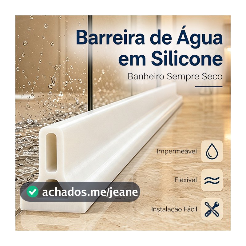 Barreira De Água Silicone Retenção Água Instalação Simples Vedação Banheiro E Cozinha Doméstica