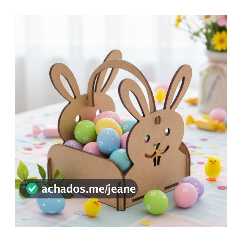 Cestos Caixotes Coelho da Páscoa MDF 3mm para decoração / lembrancinhas