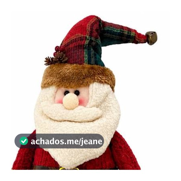 Papai Noel Sentado Pelucia decorativo de natal enfeite natalino 60 cm