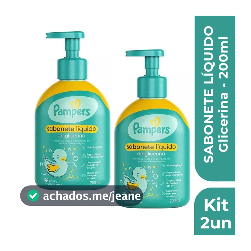 Sabonete Líquido Infantil Pampers Hidratação Suave 200ml