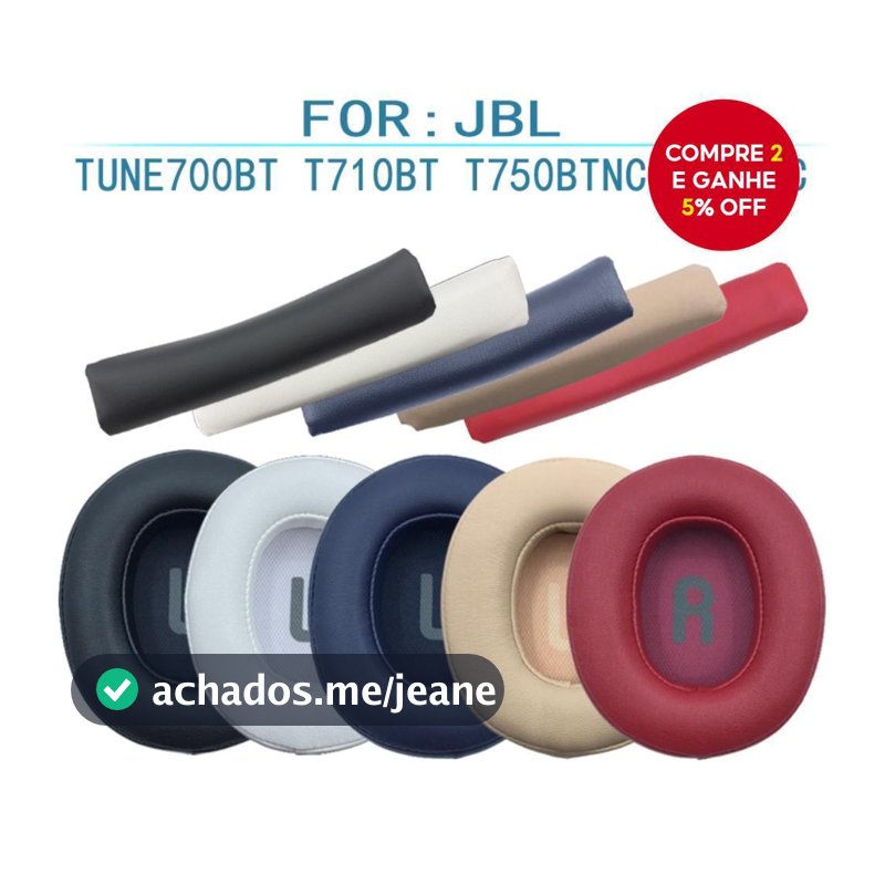 Almofada De Substituição Para Fones De Ouvido JBL Tune 700BT 710 720 750BT 760BTNC