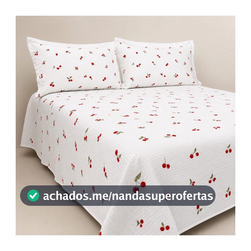 kit colcha cobre leito casal e queen 3 peças 100% algodão piquet extra macio