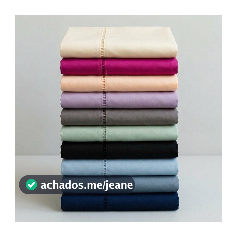 Kit 10 Fronhas de Travesseiro Padrão 70cm x 50cm Micropercal Cores Lisas Ponto Palito Promoção Imperdível Sortidas
