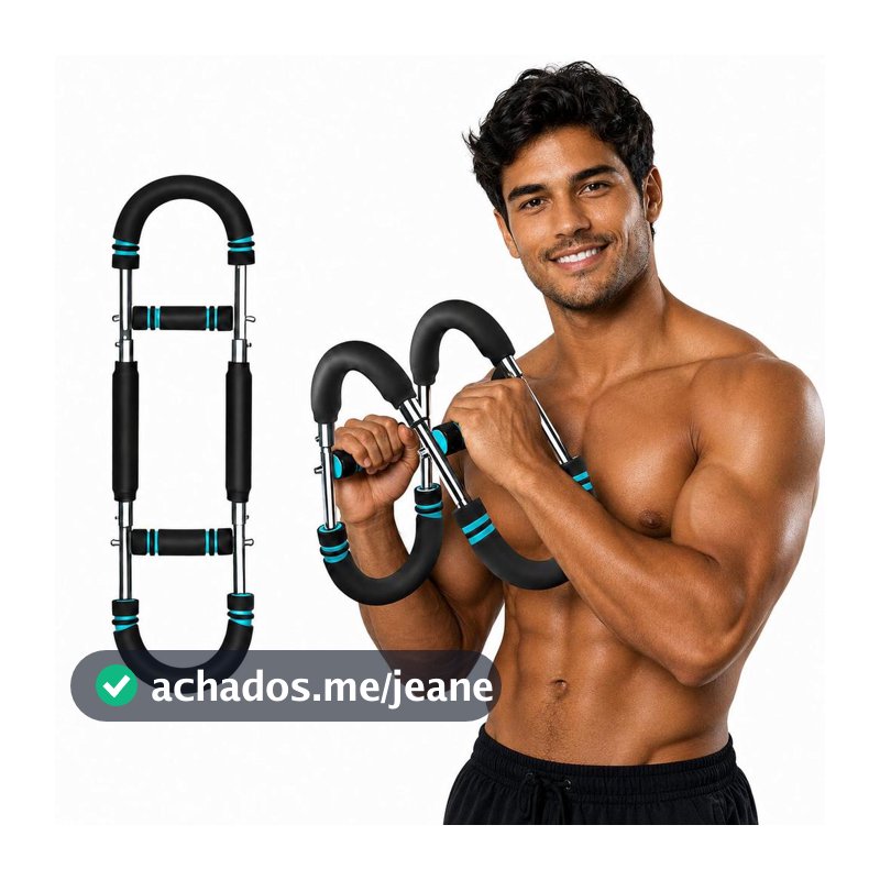 Exercitador De Braços E Peito Ajustável 30-50kg, Aparelho U Multifuncional Para Treino Em Casa