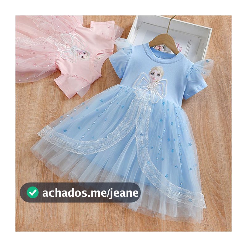 Meninas Vestem Novo Vestido Congelado Princesa Saia Crianças Lantejoulas De Algodão Roupas De Moda Infantil