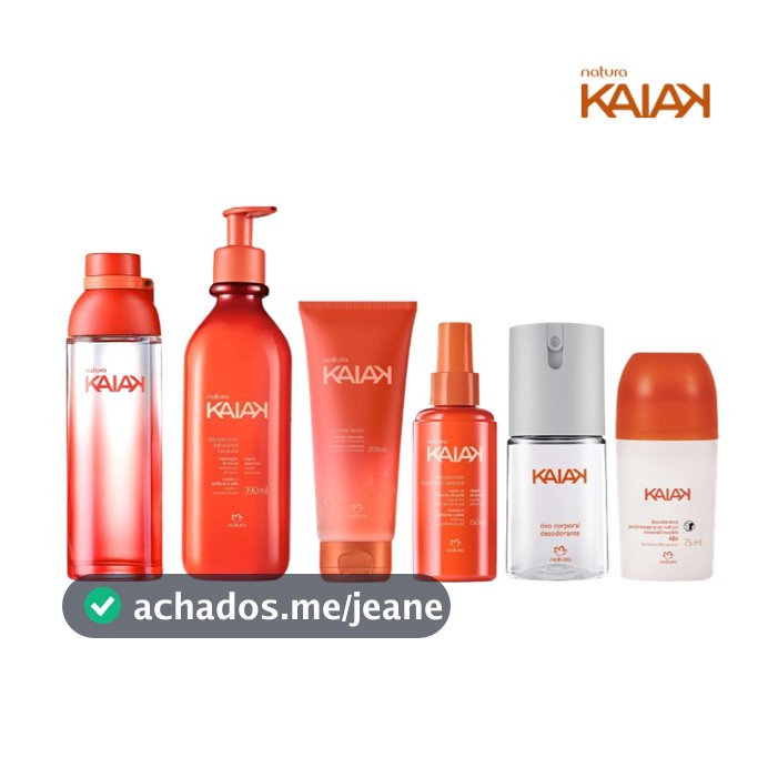 Linha Kaiak Clássico Feminino Natura: Colônia, Hidratante, Roll-on, Deo Corporal, Sabonete Líquido ou Gel Esfoliante