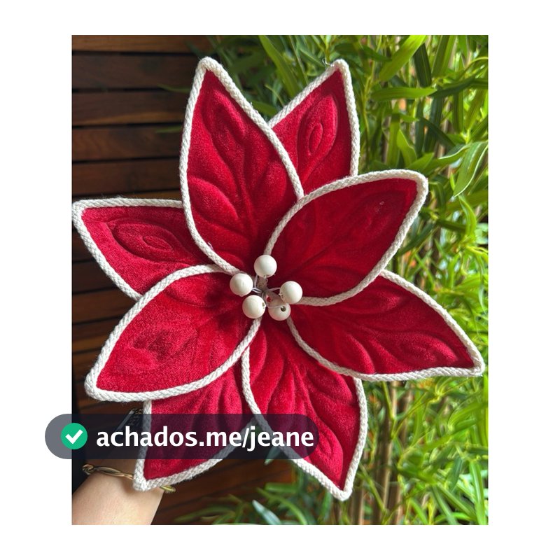 Kit 4 Flor Natalina Bico de Papagaio 20cm Flor de Natal para Arranjo Folhagens Decorativas
