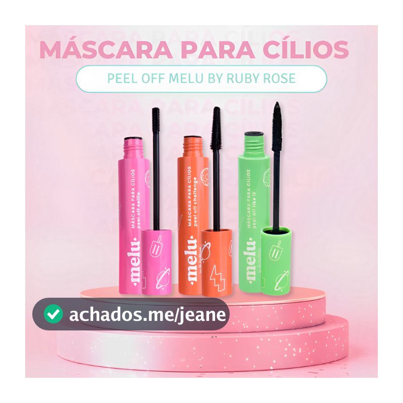 Máscara Para Cílios Rímel Peel Off Melu By Ruby Rose