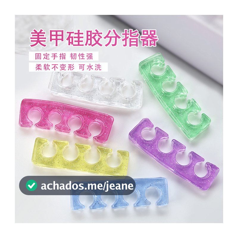 Manicure Silicone separador de dedo reutilizável mão pé isolamento auxiliar aplicar unha polonês cola separador ferramen
