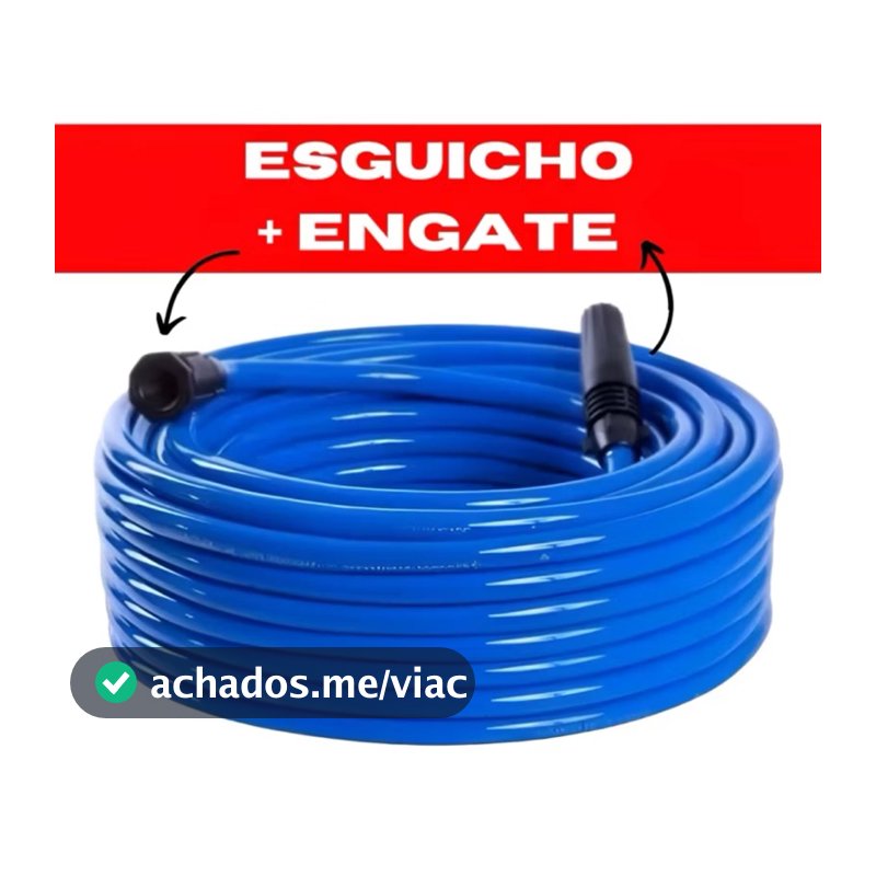 Mangueira de Jardim Reforçada Lisa Flexível Premium  7, 10, 15, 20, 25, 30 metros