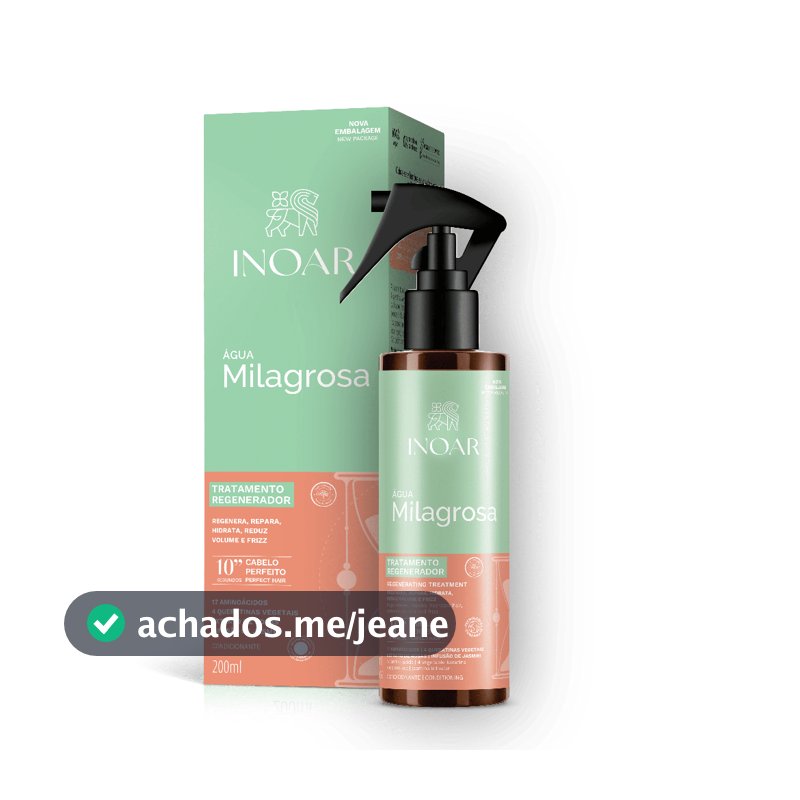 Inoar Agua Milagrosa - Tratamento Regenerador 200ml