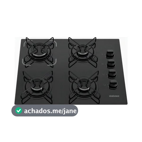 Cooktop Itatiaia Essencial 4 Bocas Preto – Bivolt 127V/220V com Acendimento Automático