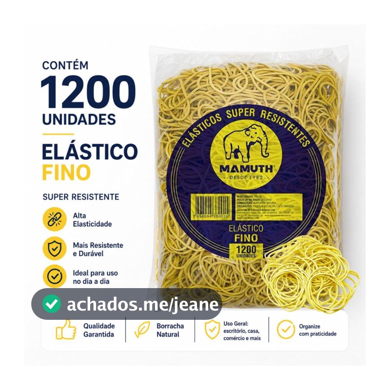 Elastico De Dinheiro Liga Liguinha Amarelo 1kg