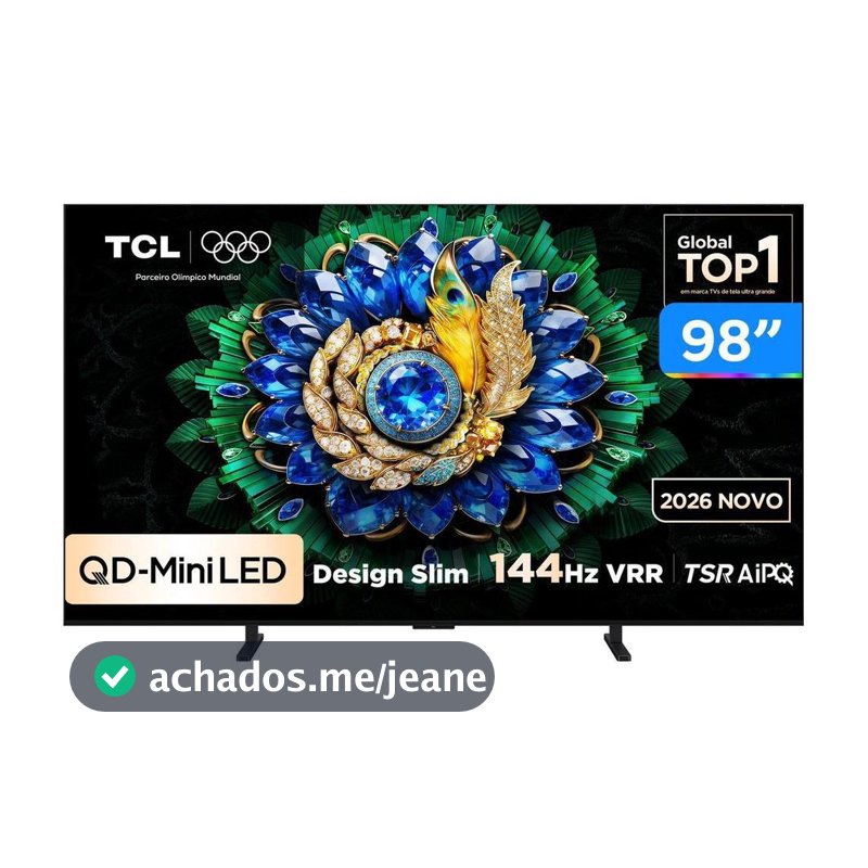 Smart TV 98" TCL 4K UHD QD-Mini LED 98A400M Google TV 2026