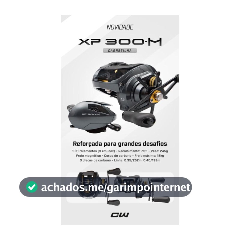 Carretilha de Pesca CW XP300m- 11 Rolamentos/ Drag 15kg