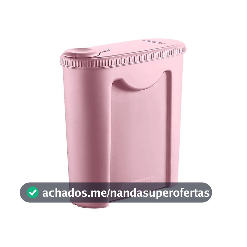 Porta Ração Rosa 2,35L Pet Sanremo