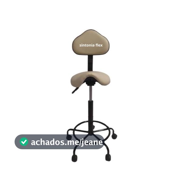Cadeira mocho sela alta 65 min. 75 max. corano bege