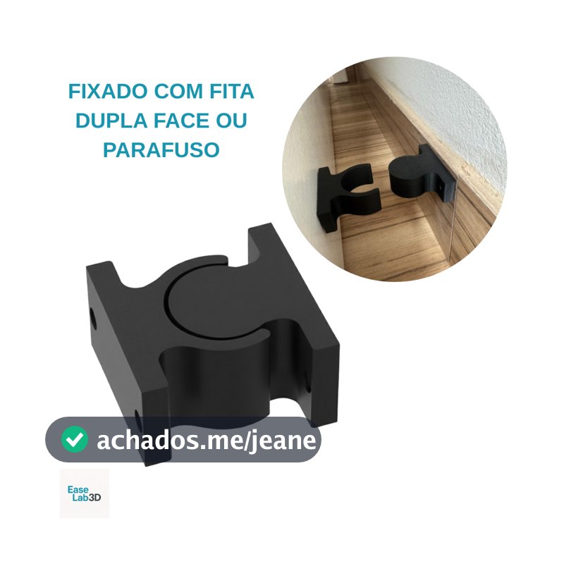 Trava Para Porta Fixador Prendedor de Porta Acompanha Fita Dupla Face