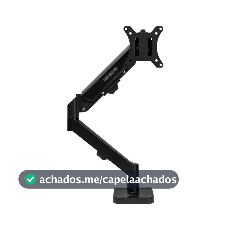 Suporte Articulado Para Monitor 13 a 32 Pistão a Gás Ajustável Zinnia Nimbo 110 Preto