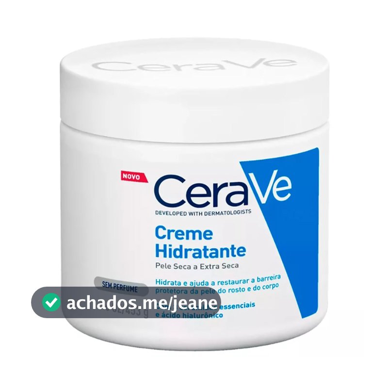 Creme Hidratante Cerave Corpo e Rosto Sem Perfume 454g