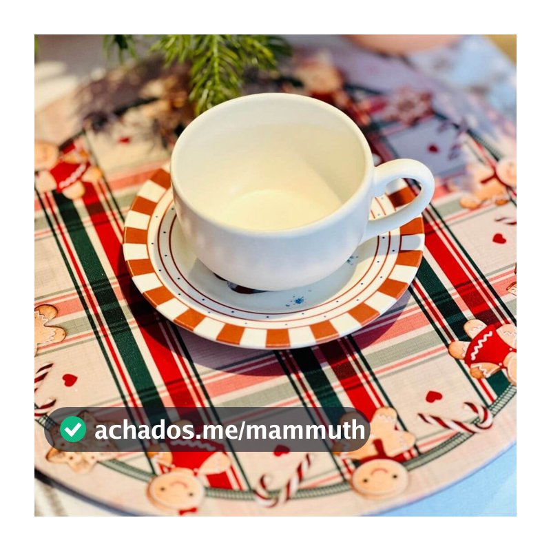 Capa para Sousplat Natalino - A Magia dos Biscoitos 35cmx35Cm