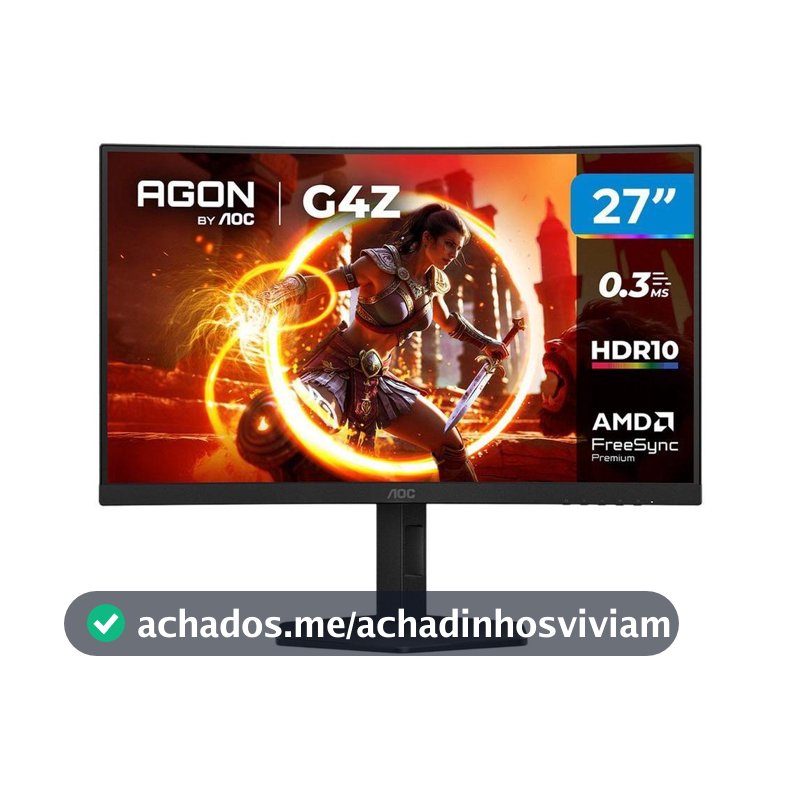 Monitor Gamer Curvo AOC Gaming C27G4Z/P 27" Full HD 300Hz 0,3ms HDMI C27G4Z/P/57