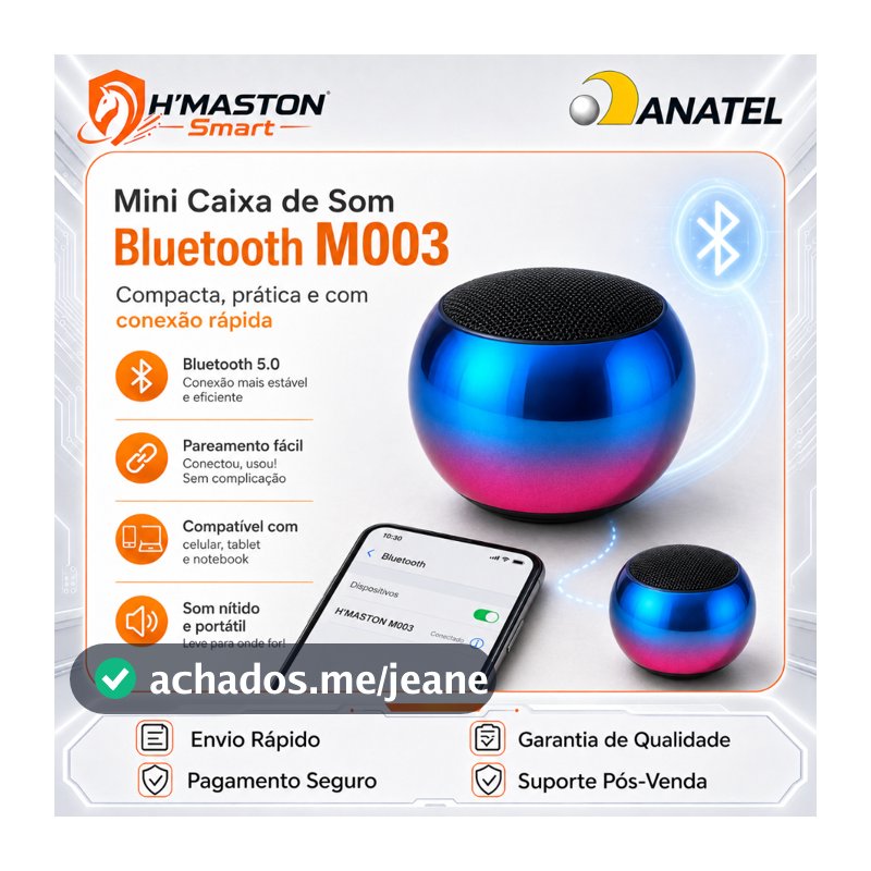 H'maston Caixa De Som Blootooth 5.0 Mini Caixa De som Bluetooth Portátil Som Caixa Bluetooth