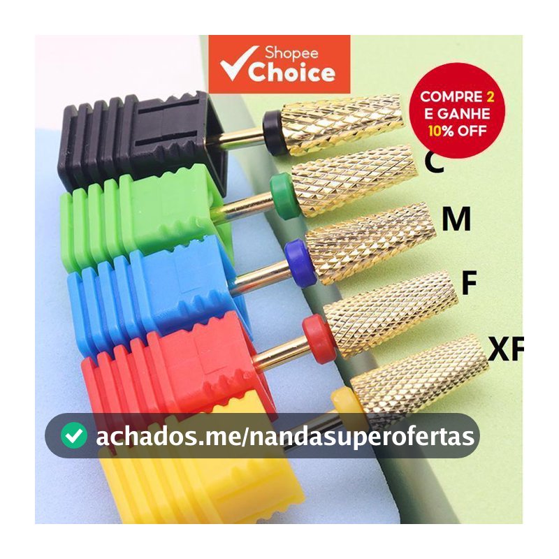 Broca de Tungstênio 5 estilos 3 em 1, Carboneto, para Máquinas de Broca Elétrica, Acessórios para Unhas.