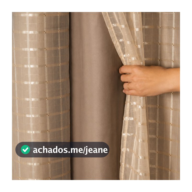Cortina Blackout PVC Voil Xadrez 1,40 × 1,70 / 2,00 X 1,40