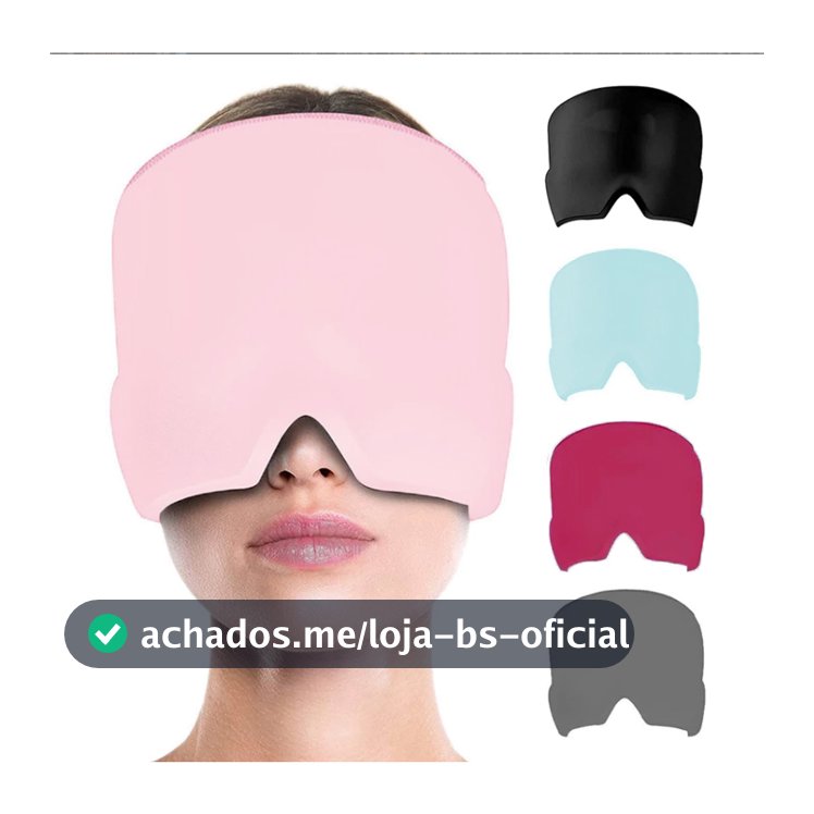 Touca De Enxaqueca Alívio Terapêutica Gel Hood Ice pack Máscara De Calor Para Os Olhos Dor De Cabeça