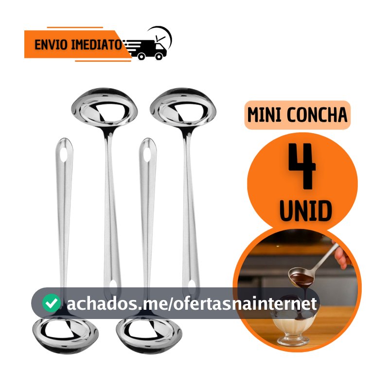 Mini Concha Inox para Calda Chocolate Sobremesa Molho Sorvete Açaí Sorveteria Buffet Servir Copa