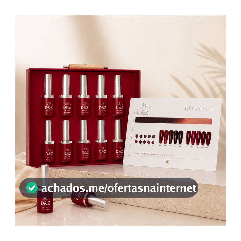 Esmaltes em Gel Magnéticos D&Z Coleção Red Velvet