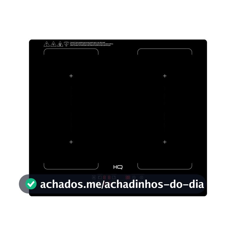 Cooktop De Indução Embutir HQ 4 Bocas Painel Touch Free Zone Preto 7000W HQ-IDE7004FZ 220V