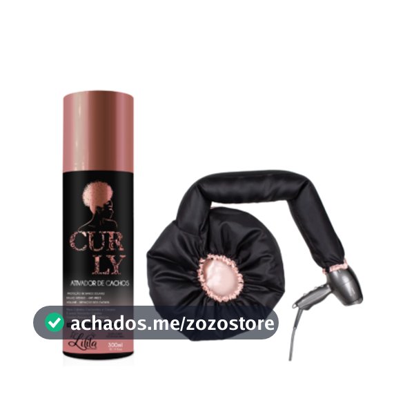 Ativador de Cachos Curly com Touca toca Difusora para definição dos cabelos cacheados melhor preço