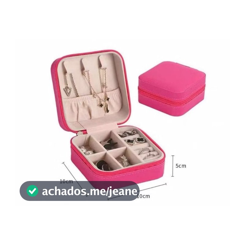 Porta Jóias Compacto para Viagem (PINK)