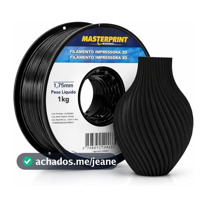 Filamento 3D PETG 1kg 1,75mm impressão Masterprint Premium varias cores - Alta Resistência