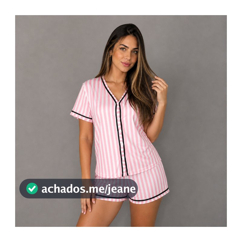 Baby Doll FB Americano Malha Premium Blogueira Pijama Amamentação e Cirurgico c/ botoes Funcionais