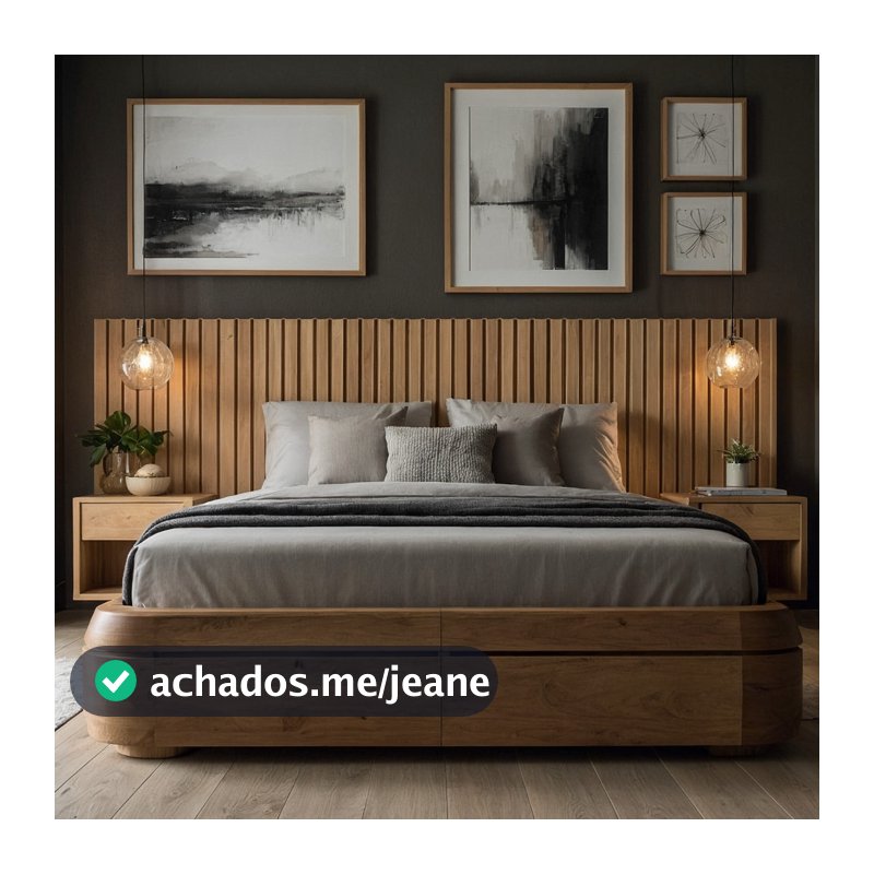 Cabeceira MDF Ripado Cama Box King 45x11cm - 20 Placas