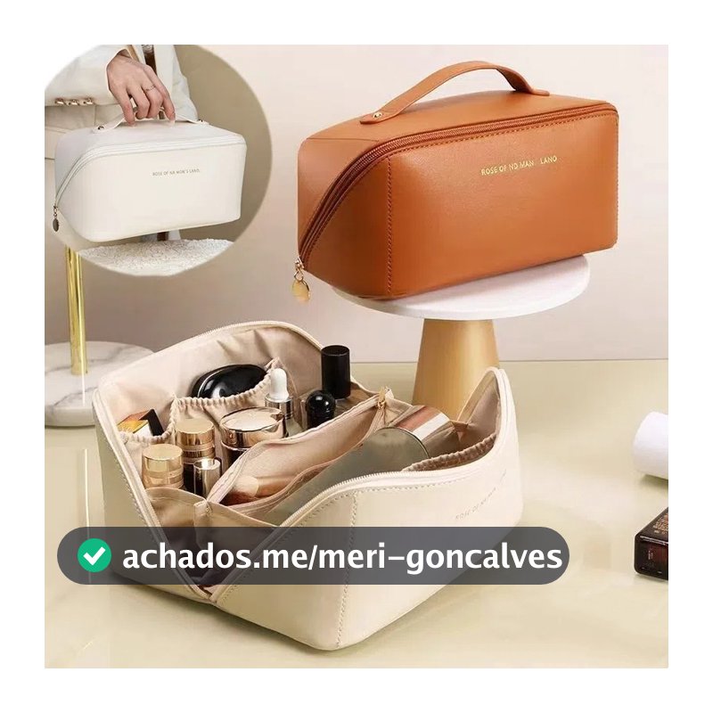 Necessaire De Viagem Feminino Premium Espaçoso E Estiloso Para Cosméticos