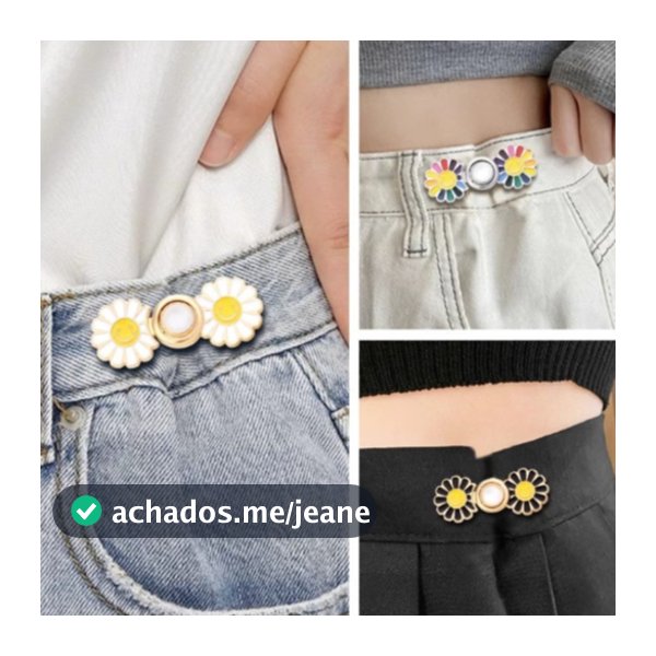 KIT 06 e 12UN Botão De Metal Para Calça De Cintura Apertada Com Botão Fixa Ajuste/calças Jeans
