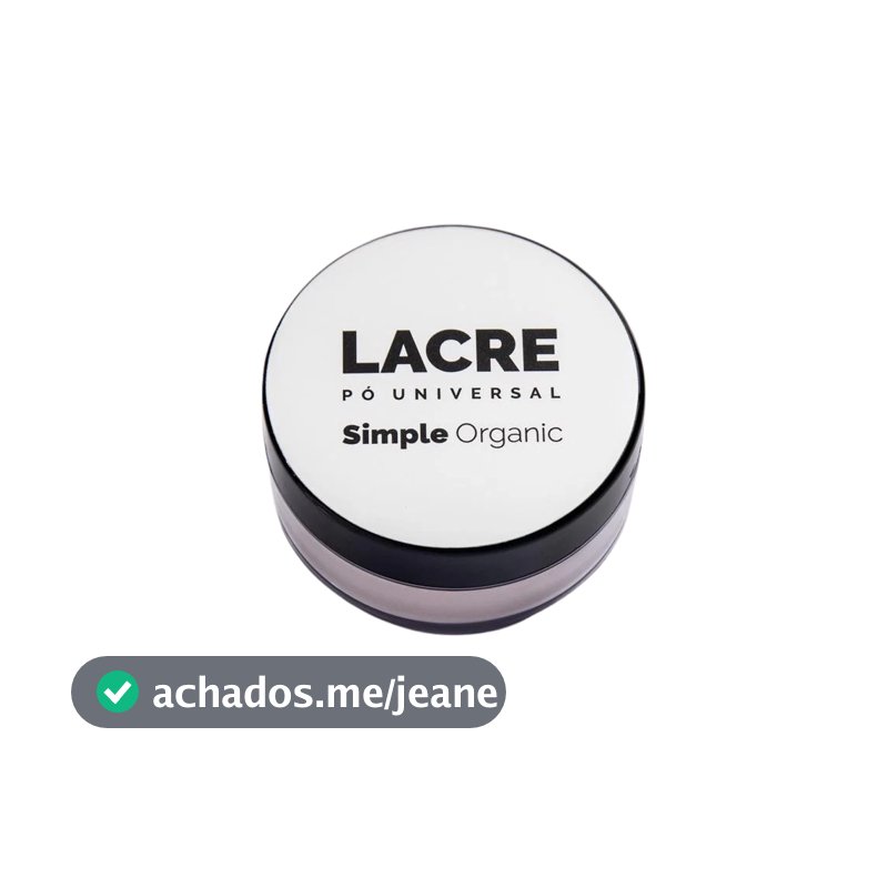 Pó Lacre Facial Translúcido Ultra Fino Universal 14g Vegano Natural Simple Organic
