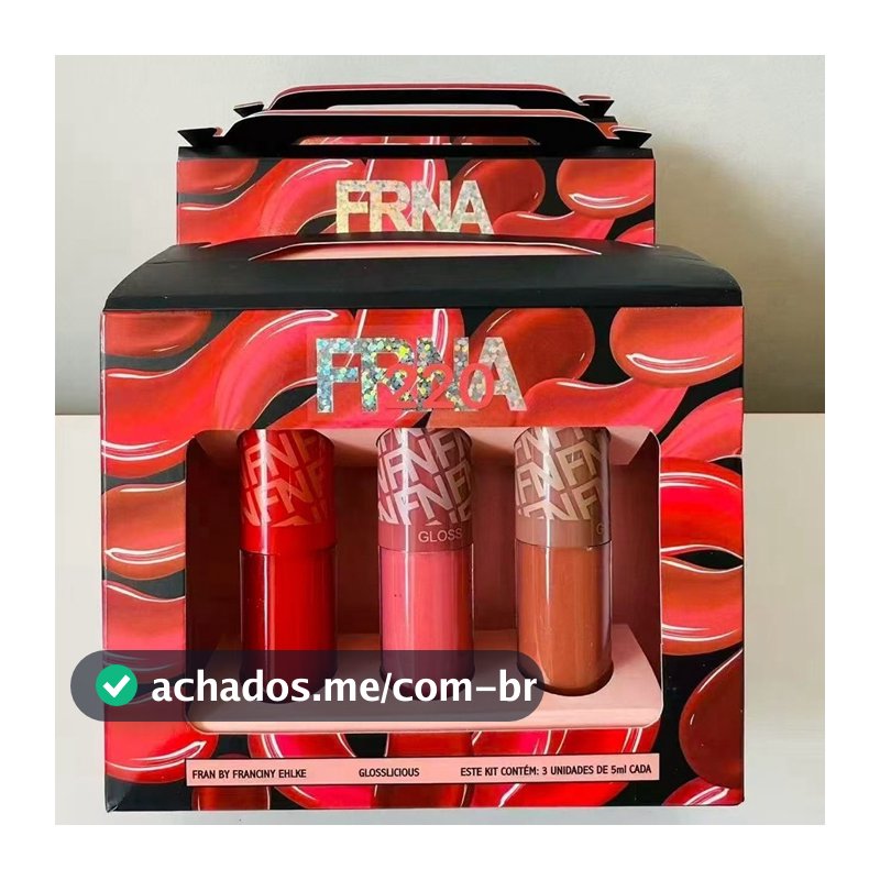 KIT  3 UNIDADES GLOSS LABIAL EM TRES TOM