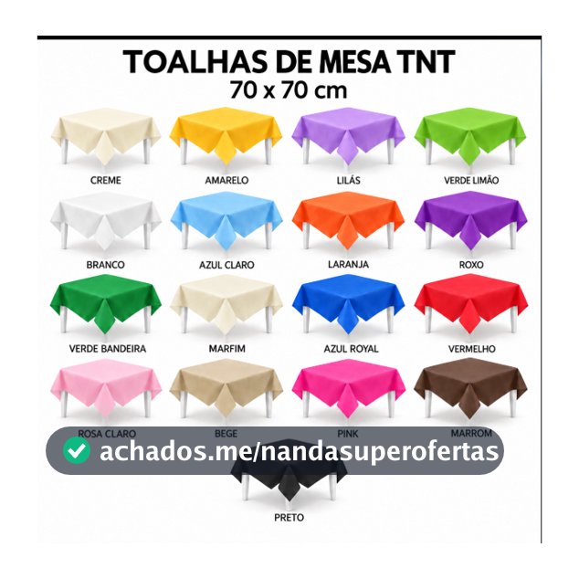 Toalha de Mesa TNT 70x70cm Descartável – Festa, Buffet, Cobre Mancha, Decoração