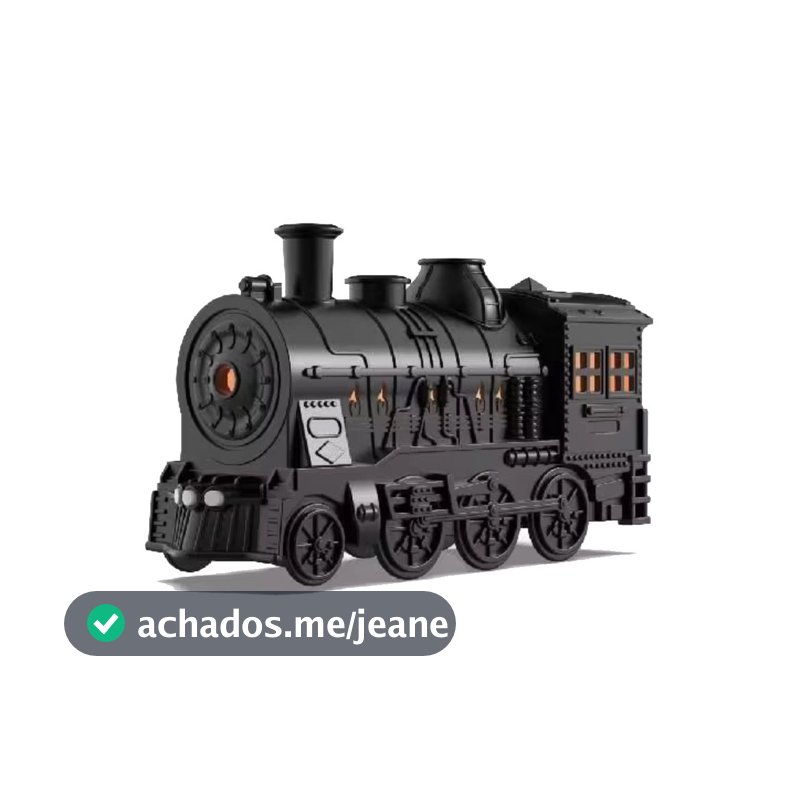 Umidificador Aromatizador Locomotiva Vapor Trem USB Tipo C Controle Remoto