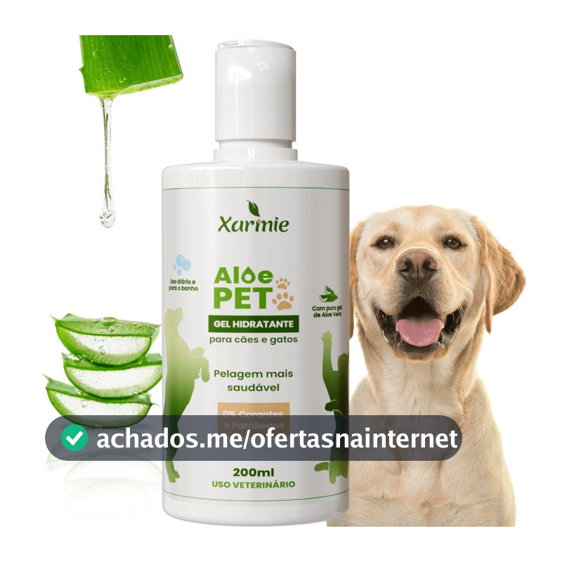 Tratamento Coceira Lambedura Hidratante Antisséptico Natural Cães Pata Focinho e Pelo 200g Aloe Pet