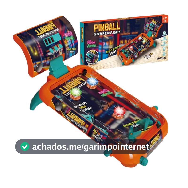 Brinquedo Jogo De Mesa Pinball Retrô Infantil Interativo Educativo