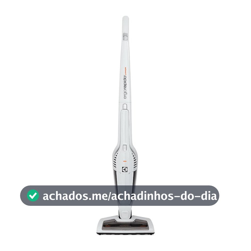 Aspirador de Pó Vertical Sem Fio Electrolux Ergorapido 2 em 1 Cyclone até 21 min Branco (ERG21)