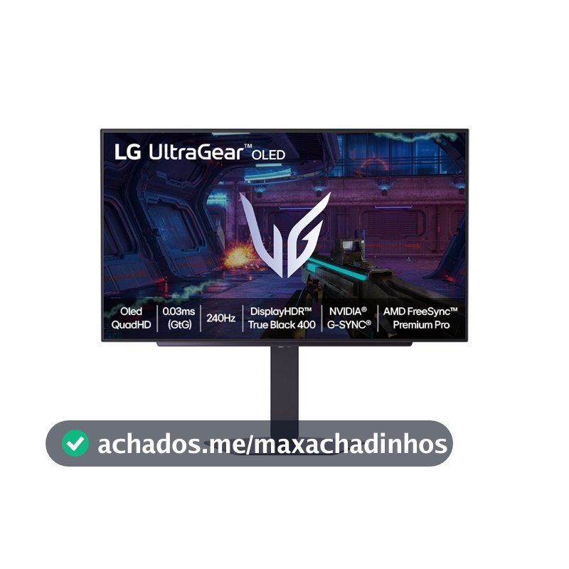 Monitor LG UltraGear™ OLED 27GX704A-B 27" QHD 0.03ms (GtG) 240Hz NVIDIA G-SYNC AMD FreeSync Premium Pro Vesa Cle