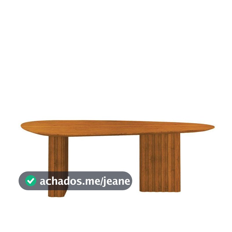 Mesa para Sala de Jantar Isis Orgânica 1,80m Cinamomo - Leifer