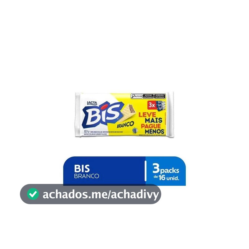 Bis Tripack Chocolate Branco Lacta 302,4G